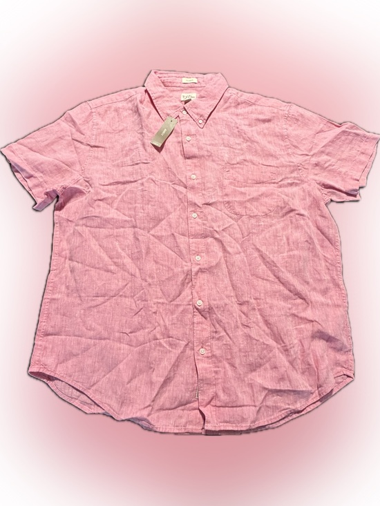 J. Crew Other - J Crew Baird McNutt Irish Linen Shirt Men’s XL Salmon pink Short Sleeve New